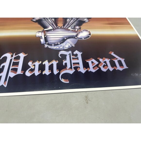 LE GM Harley Davidson motorcycle print artwork signed Wright 32/50 16x12" READ - Picture 4 of 8